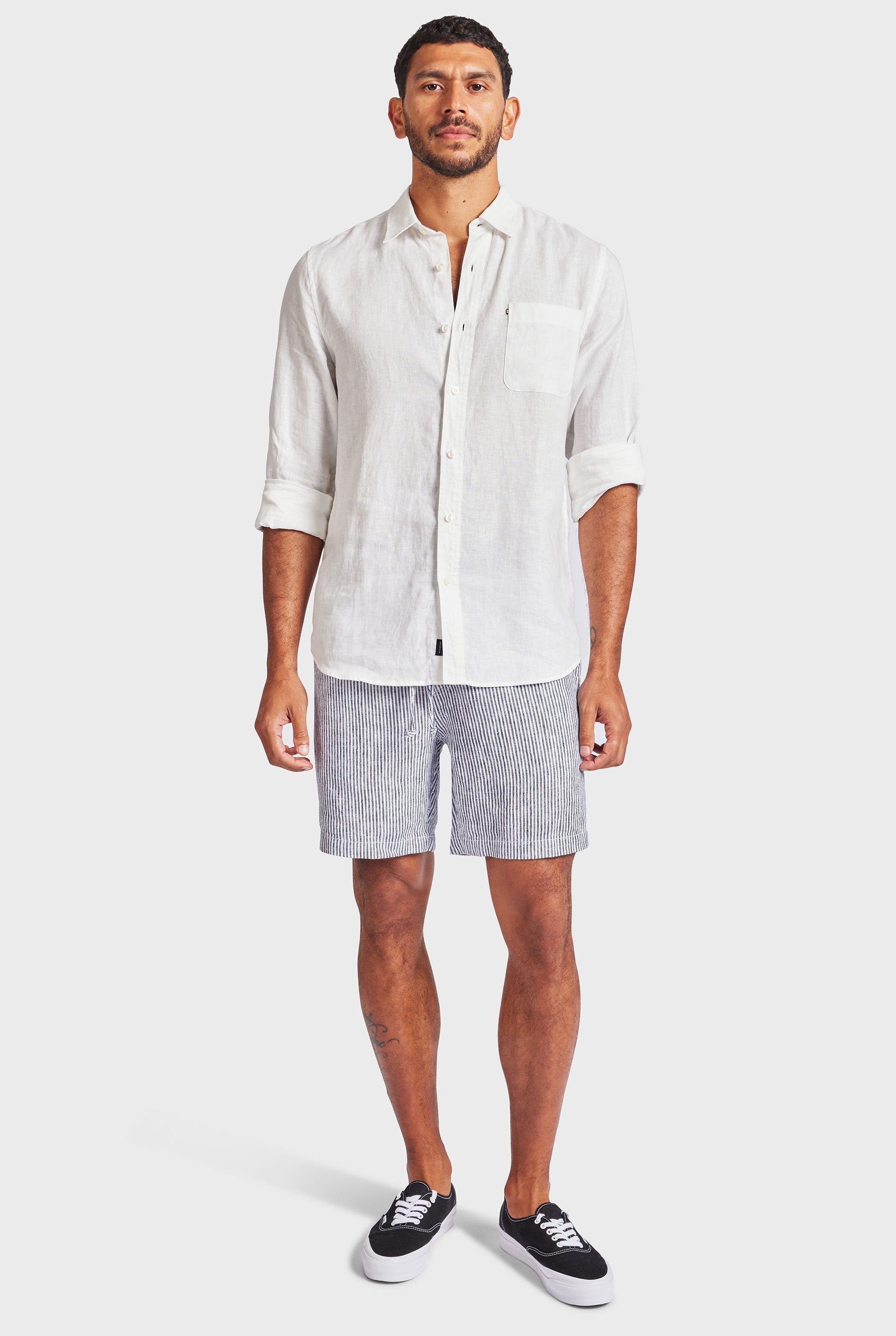 Stripe Riviera Linen Short