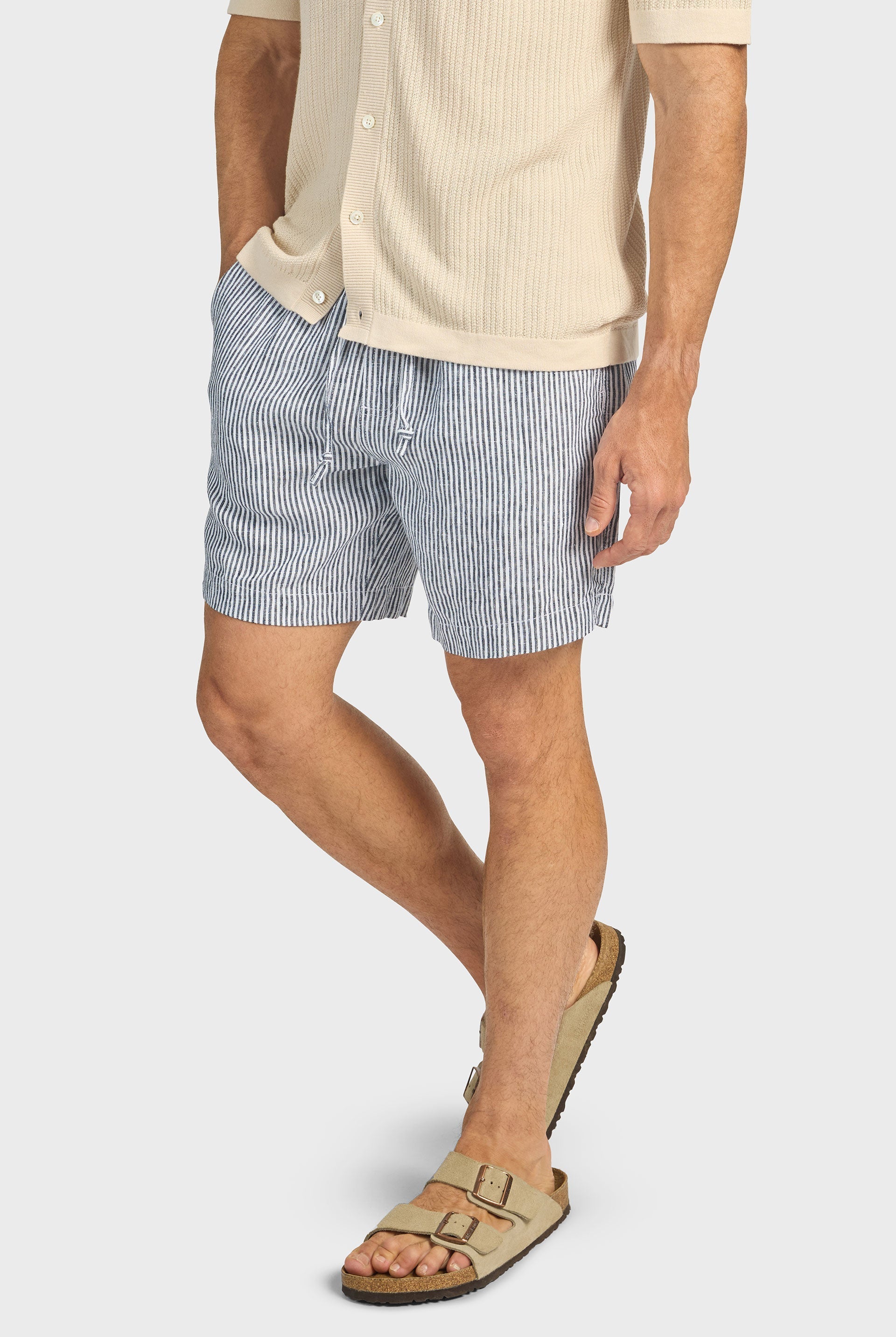 Stripe Riviera Linen Short